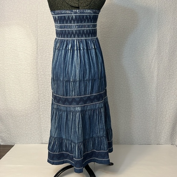 INDIGO & LACE 2 WAY DENIM SKIRT OR DRESS SIZE LARGE - Picture 8 of 16